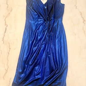 Calvin Klein Women’s Solid Blue Dress